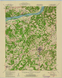 preview thumbnail of historical topo map of Crittenden County, KY in 1958