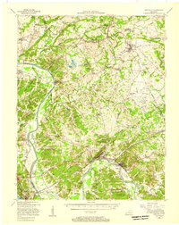 1955 Map of Eddyville, KY, 1957 Print