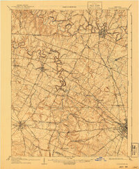 1908 Map of Georgetown, KY, 1940 Print