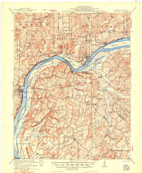 1921 Map of Golconda, IL, 1948 Print