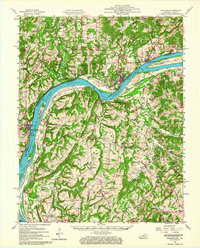 preview thumbnail of historical topo map of Golconda, IL in 1959