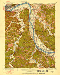 Download a high-resolution, GPS-compatible USGS topo map for Greenup, KY (1955 edition)