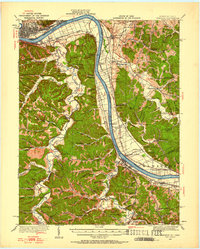 Download a high-resolution, GPS-compatible USGS topo map for Greenup, KY (1958 edition)