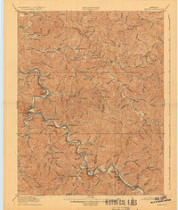 historical topo map of Floyd County, KY in 1916