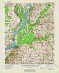 1954 Map of Hickman, KY, 1966 Print