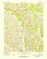 1951 Map of Hickory, KY, 1957 Print