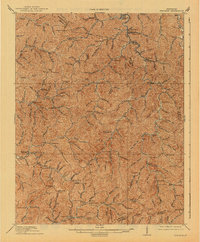 1915 Map of Hindman, KY, 1941 Print