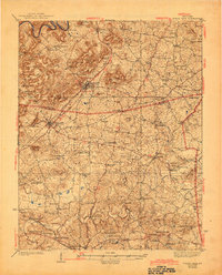1938 Map of Horse Cave, 1944 Print