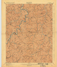1916 Map of Inez, KY, 1932 Print