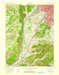 preview thumbnail of historical topo map of Jefferson County, KY in 1950