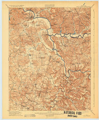 1914 Map of Little Muddy, 1933 Print