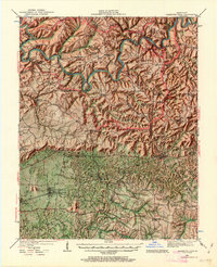 1922 Map of Mammoth Cave, 1963 Print