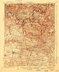 Download a high-resolution, GPS-compatible USGS topo map for Mammoth Cave, KY (1942 edition)