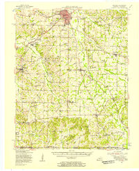 1952 Map of Mayfield, 1957 Print