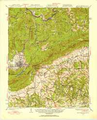 Download a high-resolution, GPS-compatible USGS topo map for Middlesboro, KY (1955 edition)