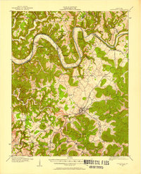 1911 Map of Monticello, KY, 1958 Print