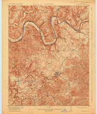 preview thumbnail of historical topo map of Monticello, KY in 1914
