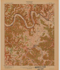 preview thumbnail of historical topo map of Monticello, KY in 1914