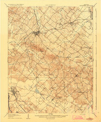 1907 Map of Morganfield, 1935 Print