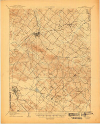 1907 Map of Morganfield, 1945 Print