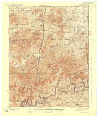preview thumbnail of historical topo map of Munfordville, KY in 1937