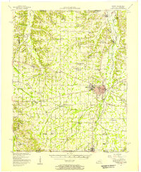 1951 Map of Hazel, KY, 1957 Print