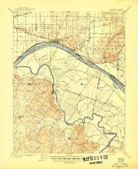 1905 Map of Newburg, 1944 Print