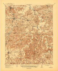 1912 Map of Todd County, KY, 1945 Print