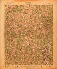 preview thumbnail of historical topo map of Paintsville, KY in 1917