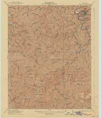 Download a high-resolution, GPS-compatible USGS topo map for Pikeville, KY (1942 edition)
