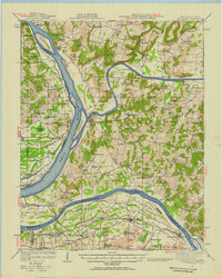 1942 Map of Smithland, KY, 1957 Print