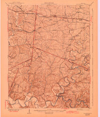 1929 Map of Bullitt County, KY, 1943 Print
