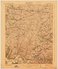preview thumbnail of historical topo map of Taylorsville, KY in 1929