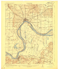 1917 Map of Mount Vernon, IN, 1929 Print