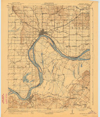 1917 Map of Mount Vernon, IN, 1941 Print