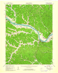 1949 Map of Vanceburg, KY, 1960 Print