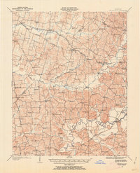1907 Map of Whitesville, KY, 1962 Print