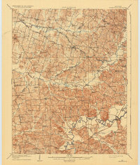 1909 Map of Whitesville, KY, 1935 Print