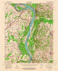 1952 Map of Wickliffe, KY, 1964 Print