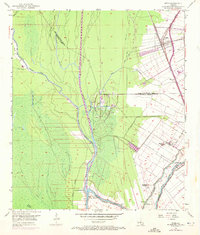 1953 Map of Addis, LA, 1972 Print