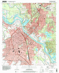 preview thumbnail of historical topo map of Alexandria, LA in 1998