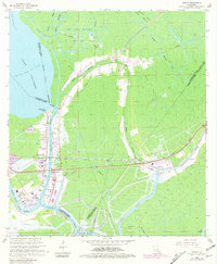 Download a high-resolution, GPS-compatible USGS topo map for Amelia, LA (1981 edition)