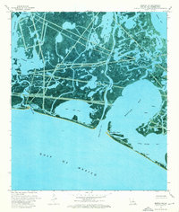 Download a high-resolution, GPS-compatible USGS topo map for Bastian Bay, LA (1976 edition)