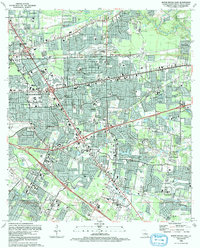 preview thumbnail of historical topo map of East Baton Rouge County, LA in 1992