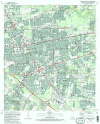 preview thumbnail of historical topo map of East Baton Rouge County, LA in 1992