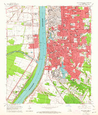 Download a high-resolution, GPS-compatible USGS topo map for Baton Rouge West, LA (1964 edition)
