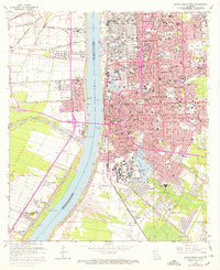 Download a high-resolution, GPS-compatible USGS topo map for Baton Rouge West, LA (1971 edition)