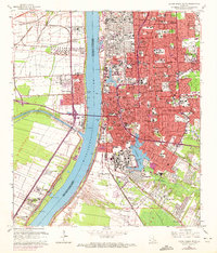 Download a high-resolution, GPS-compatible USGS topo map for Baton Rouge West, LA (1972 edition)
