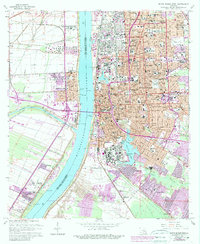 Download a high-resolution, GPS-compatible USGS topo map for Baton Rouge West, LA (1989 edition)