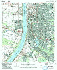 Download a high-resolution, GPS-compatible USGS topo map for Baton Rouge West, LA (1992 edition)